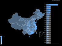 地域分布 [柱状图,地图]