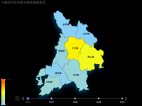 万盛经开区住宿车服务规模变化1 [地理坐标,地图,折线图]