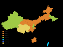 地区分区域 [地理坐标,地图]