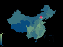 2021年中国各省市肺炎感染人数-中国地图2 [地理坐标,地图,散点图]