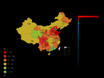 山东科技大学2020年各省市录取人数 [地理坐标,柱状图,地图]