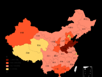 2015-2017年中国各地区水果总产量均值等级图 [地理坐标,地图]