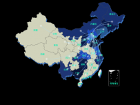 线图-颜色随机分配 [地理坐标,路径图,地图]