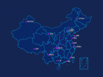 中国地图，线图    --EK [地理坐标,路径图,地图]