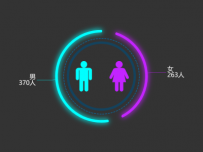性别统计饼图 [图形组件,饼图]