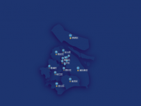 上海市地图 [地理坐标,地图,散点图]