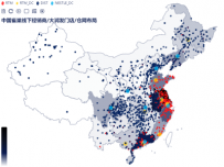 雀巢线下经销商/大润发门店/仓网布局 [地理坐标,地图,散点图]