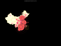 全国地级市房价分布 [地理坐标,散点图]
