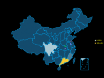带标图标的地图 [地理坐标,地图,散点图]